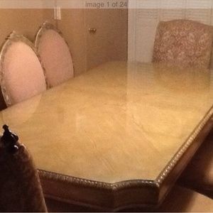 Dining table and hutch